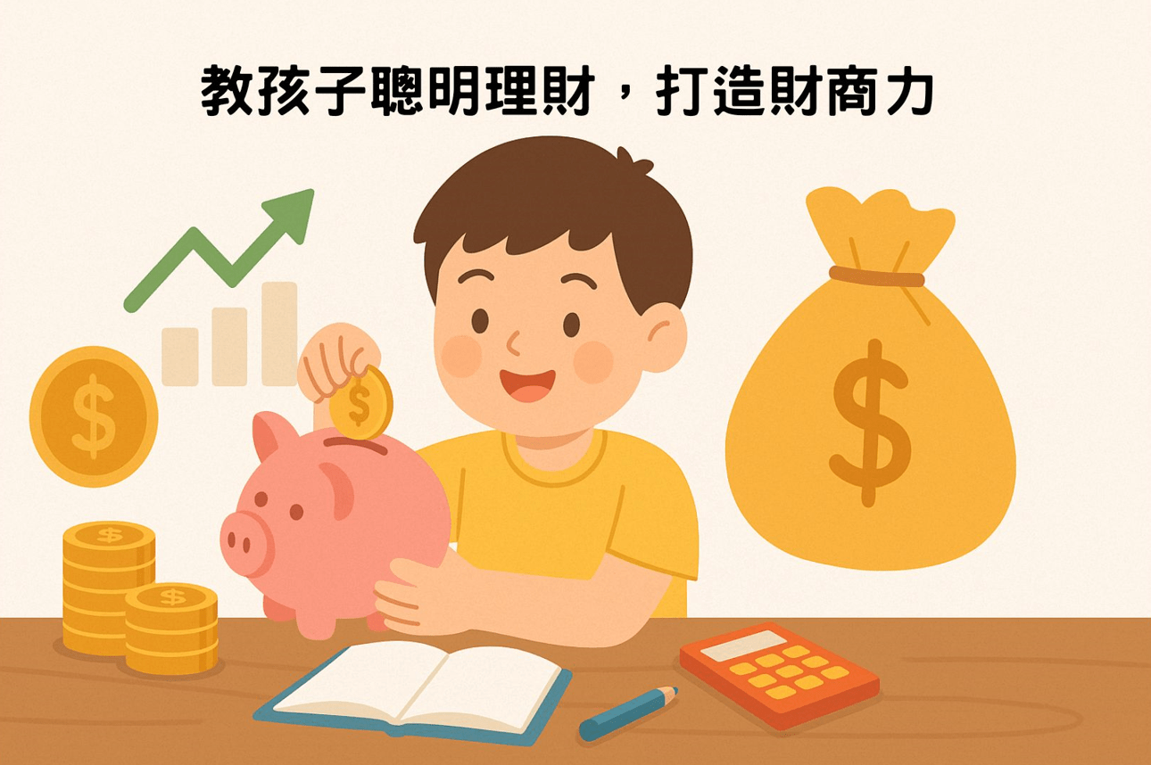 5個步驟教孩子聰明理財，打造財商力，提供孩子多一層的財務保障！